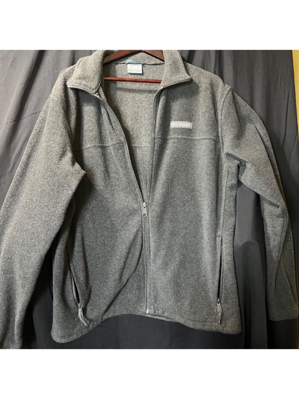 Columbia Steens Mountain 2.0 Gray Full Zip Fleece Jacket Mens Large